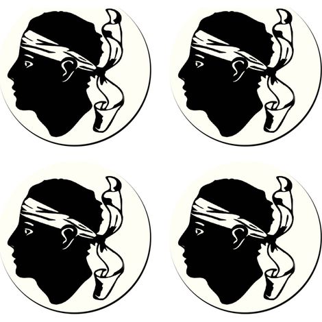 Set de 4 dessous de verres Corse by Cbkreation