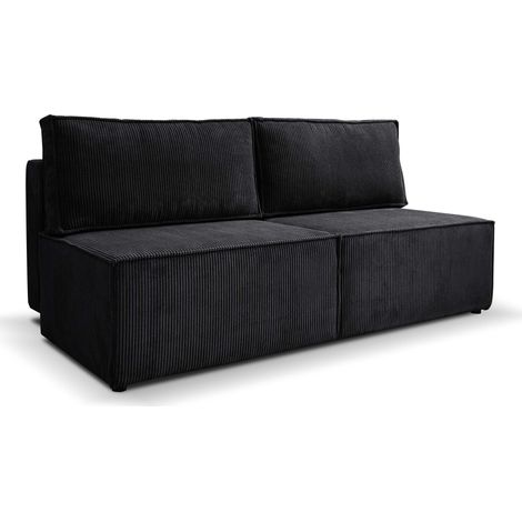 Sofa, Schlafsofa mit Bettzeugfach COMPI Schwarz (1/5)