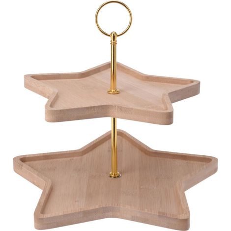 Etagere zweistufig Sternform , 25 cm