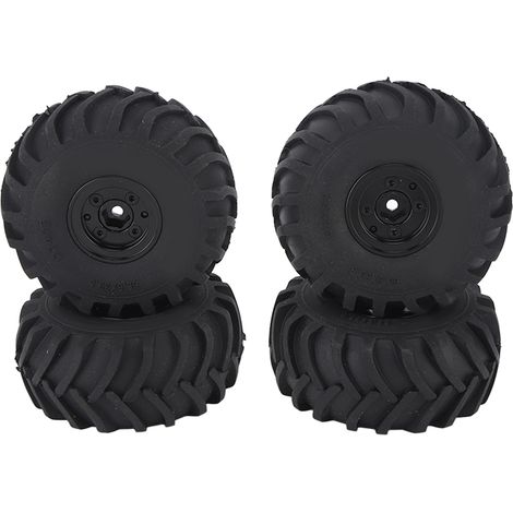 Gummireifen für 1-Zoll-RC-Crawler, schwarze Felgen, kompatibel mit AXIAL SCX24 1/24, ideal zum Klettern und als Ersatz (1/5)