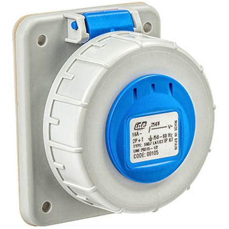 IDE – Prise Schuko 2P+T 16A étanche IP67 à encastrer – Protection optimale pour extérieur – Installation sur coffret – Monophasée 200/250V (1/4)