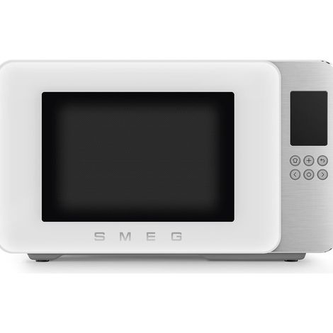 Smeg MOC01WHMEU. Posizionamento dell'apparecchio: Superficie piana, Tipo di prodotto: Microonde con grill, Capacità interna: 29 L, Potenza Microonde: 900 W, Display incorporato, Tipo di display: LC... (1/4)