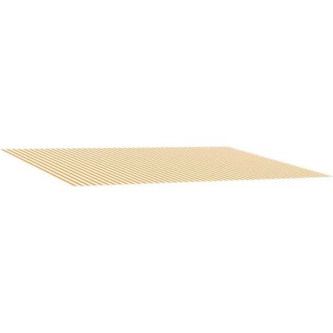 Toile de remplacement pour store, rayures jaunes et blanches, 400 x 350 cm (1/5)
