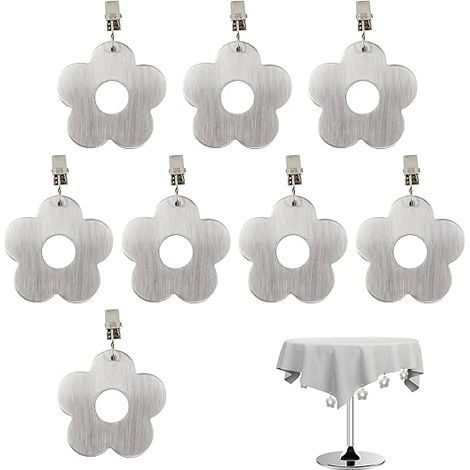 Tablecloth weights, stainless steel tablecloth weights with clips (1/4)