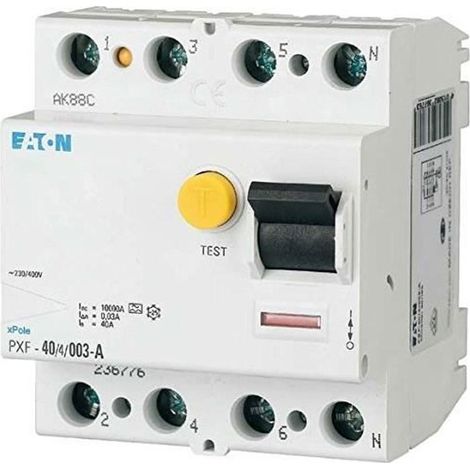 Interruptor diferencial Eaton pxf-63/4/05-a 63 A 400 V