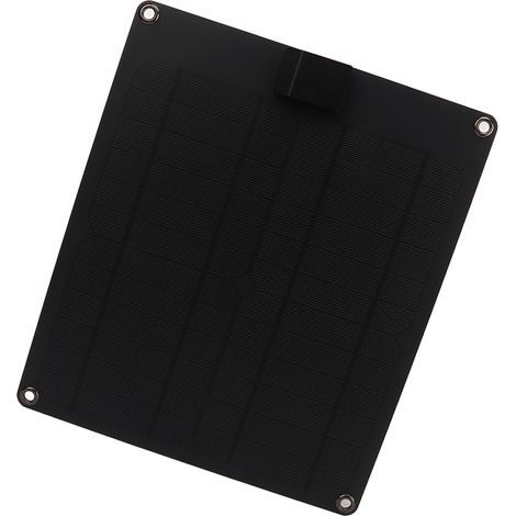 15-W-Solarpanel-Set mit zwei Ausgängen, wasserdicht, monokristallin, Batterieladegerät für Auto, Boot, Anhänger, Wohnmobil, 5 V/12 V, Schwarz (1/5)