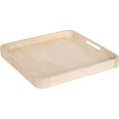 Vassoio di presentazione beige l25,5xl25,5xh4cm - Atmosphera créateur d'intérieur