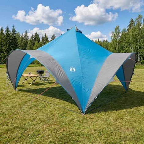 vidaXL Tente de fête Bleu 400 x 400 x 320 cm Polyester et Acier (1/5)