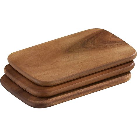 Taglieri da colazione Zassenhaus, in acacia, 22x15x1 cm, 3 pezzi. (1/2)