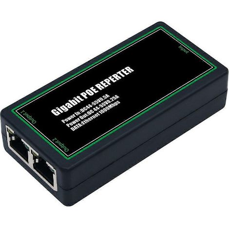 Gigabit-PoE-Repeater mit 2 Ports (100/1000 Mbit/s, IEEE 802.3af/at) für IP-Kameras/NVRs/Access Points, Reichweite: 100 m (1/5)