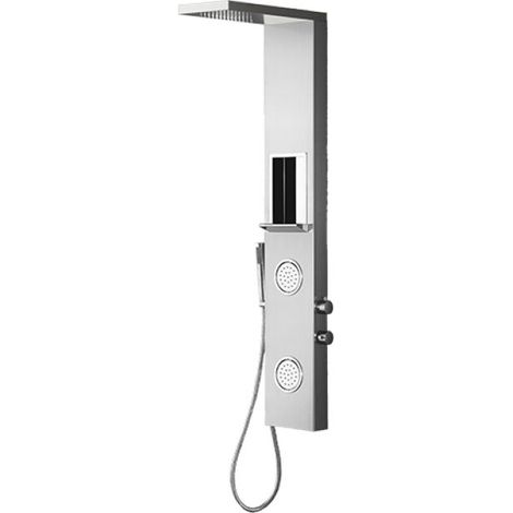 PARETE ATTREZZATA MULTIFUNZIONE MOD. ZANTE Acciaio inox spazzolato