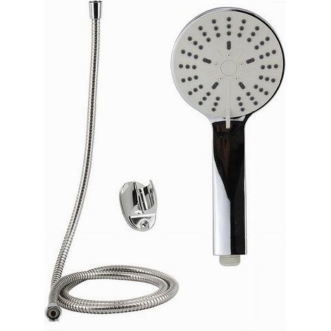 Cleafe - Kit Doccetta Multigetto Doccino Soffione Doccia Laccio 1,8 Mt Staffa Bagno 69047 - (1/3)