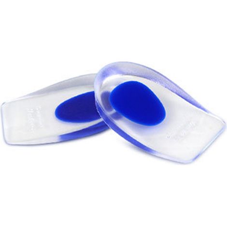 Semelles Gel Talon - Absorption Chocs Forme U - Soulagement Tendinite Et Douleurs - Pour Marche Sport Yoga - Taille L Bleu (1/5)