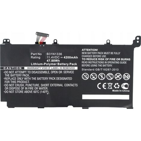 Batería Coreparts para Asus B31N1336