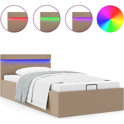 Maison Exclusive - Giroletto Idraulico con LED Cappuccino Similpelle 90x200 cm (1/5)