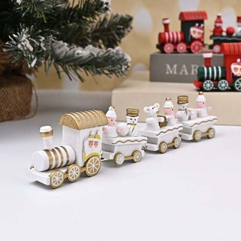 Décorations de Noël en bois en forme de mini-train, couleurs vives, cadeau pour les amis, jouet pour enfants, décoration pour la maternelle
