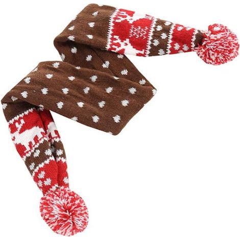 Écharpe tricotée chien de Noël, écharpe pour animaux de compagnie, accessoire chiot, cravate tricotée confortable-M (1/4)