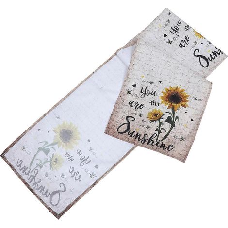 Nappe tournesol décorative 1 pièce, chemin de table délicat (1/5)