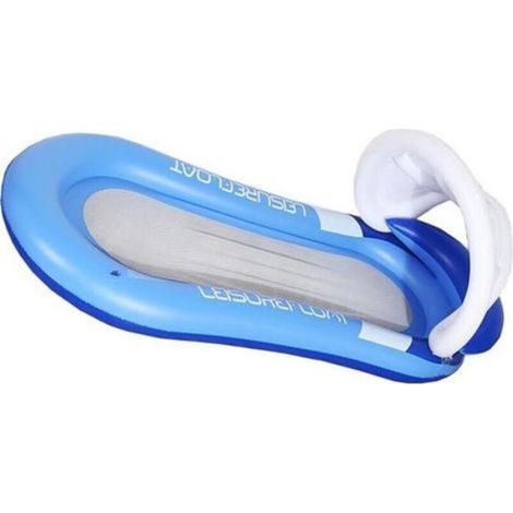 Hamac Gonflable - Flotteur Piscine Adulte - Chaise Longue Flottante avec Pare-Soleil Amovible - 1 Pièce (1/5)