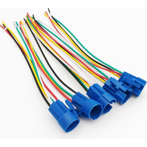 Lot de 5 Connecteurs pour Interrupteur à Bouton-Poussoir 16mm, Queue de Cochon, Connecteur de Fil, Prise de Fil (1/4)
