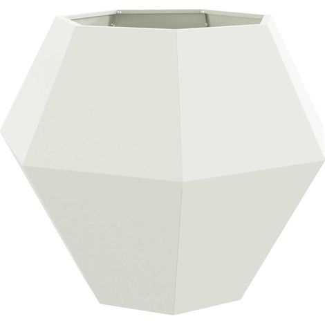 Maison Exclusive - Fioriera Bianco 100 x 100 x 80 cm Acciaio