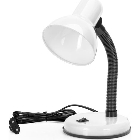 1 Lampe de Table Métal E27 Colonne Réglable Prise Intégrée Style Rétro Bureau (1/5)