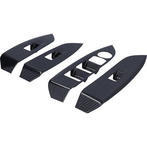 4 pièces cache interrupteur vitre électrique aspect fibre de carbone compatible Mazda CX-3 2016-2021 (1/5)