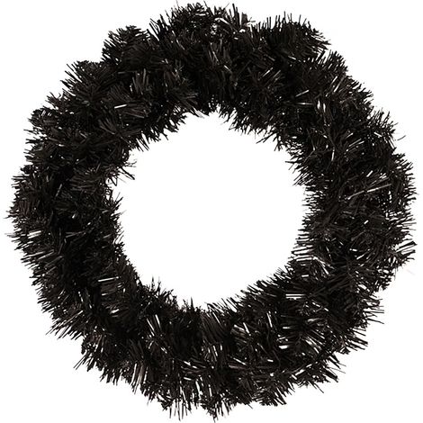 Christmas Glamorous Black Illuminated Wreath Trendy LED Vine Circle For Festive Decor (1/5)