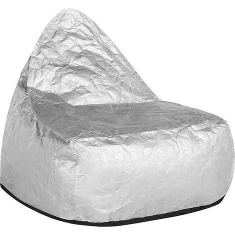 Fodera per poltrona sacco impermeabile Nylon con cerniera e velcro impermeabile 75 x 75 cm argento Fuzzy (1/5)