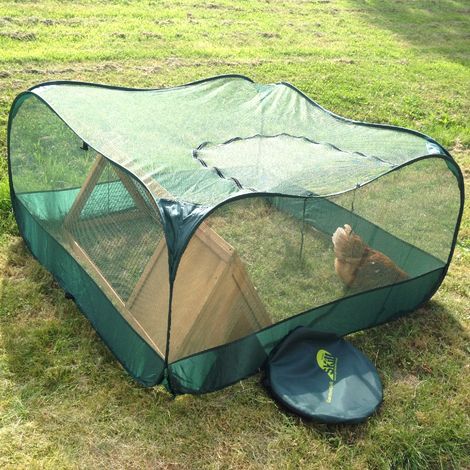 Pop Up Chicken Coop Run & Protection Pet House - 1.25m x 1.25m x 0.75m high