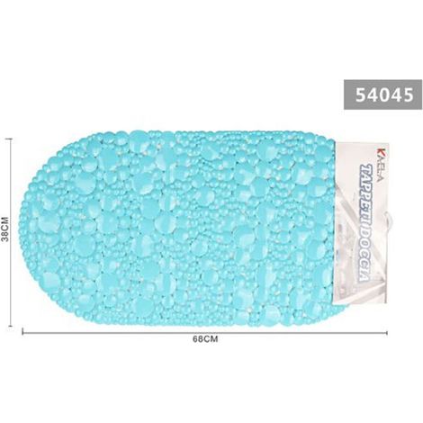 Kaela - Tappeto Tappetino Doccia Vasca Antiscivolo Bagno Arredo Azzurro 38 X 68 Cm 54045 -