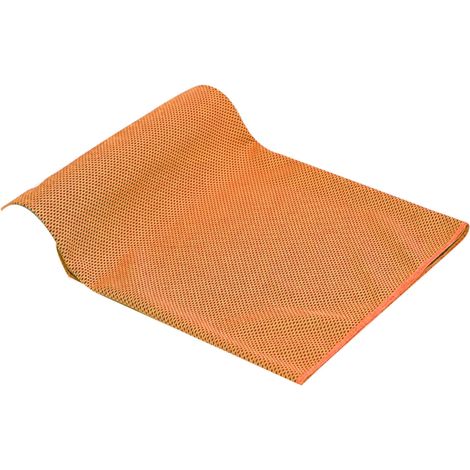 Serviette rafraîchissante inaltérable, légère, douce et respirante, idéale pour le yoga, le sport, la course à pied, la salle de sport et le fitness. Couleur orange vif, 30 x 90 cm. (1/5)