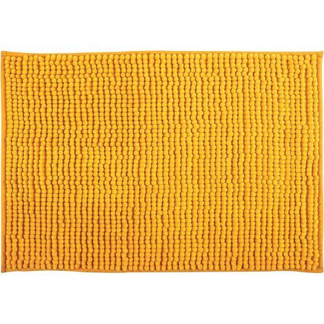 1 Tapis De Bain Microfibre Chenille 40x60 Cm Antidérapant Lavable Machine Safran Salle De Bain (1/5)
