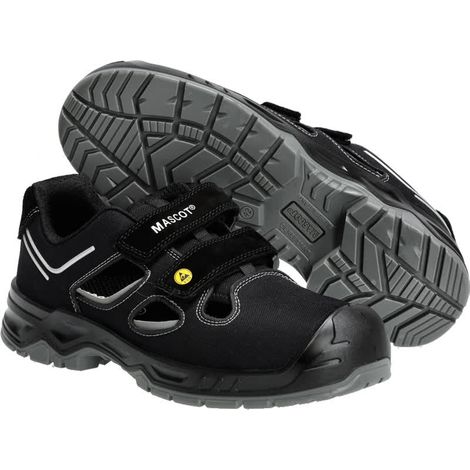 Mascot Footwear Flex Sicherheitssandale F0100-910 S1P ESD SRC DGUV Gr.46 schwarz/silber (1/4)