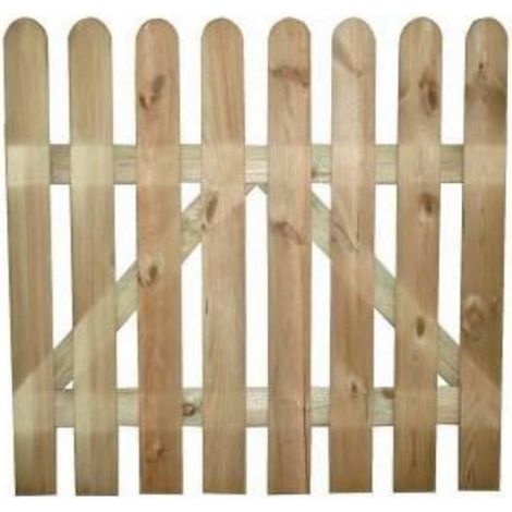 Cancelletto in legno 5 pezzi totali, altezza 100 cm larghezza 100 cm per recinzione giardino - Esterni da Vivere (1/3)