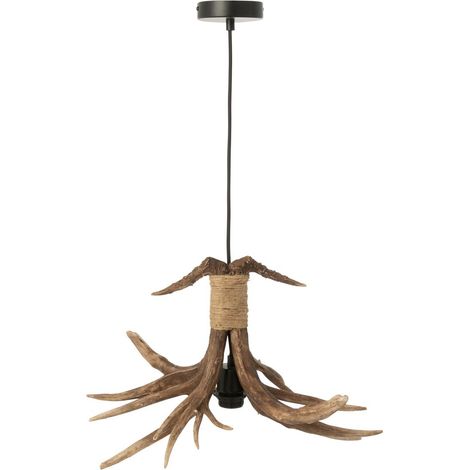 Lampe Suspension Branches "Antlers" 44cm Marron (1/5)