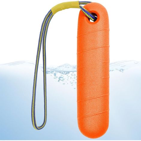 Schwimmendes Hundespielzeug - 22 cm - Interaktives Hundespielzeug - Wassertraining und Apportieren - Mit Nylonseil - Spielzeug für mittelgroße und große Hunde (1/5)