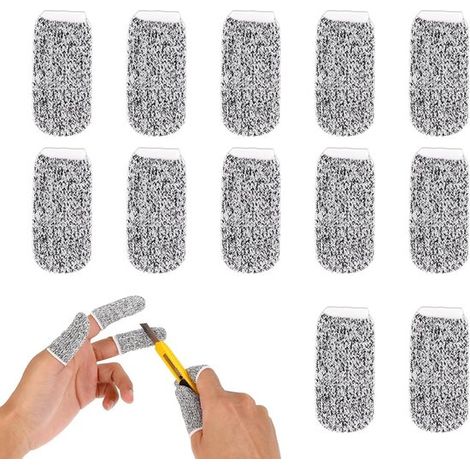 12 protectores de dedos resistentes a los cortes, Fundas antideslizantes reutilizables para los dedos, el jardín y la escultura (1/5)