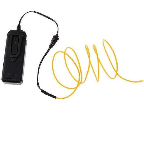 Guirlande lumineuse LED néon luminescente EL de 1 m, rouge-1M-Yellow (1/5)