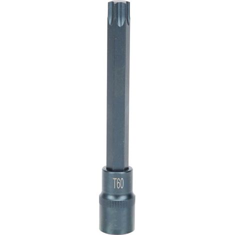 Lot d'embouts étoile S2 en acier allié pour visseuse électrique, outil de quincaillerie bleui, 1/2 x 150 mm, T60. (1/5)