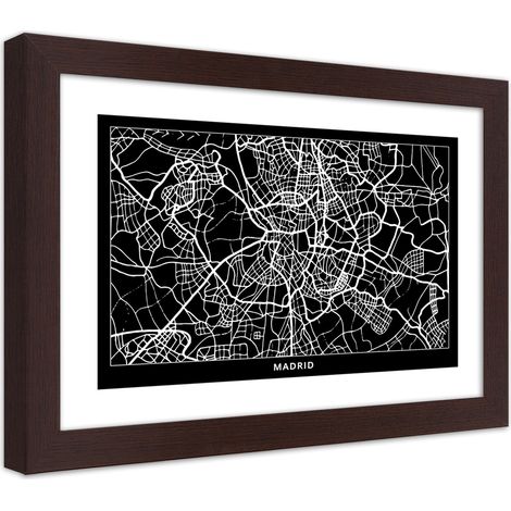 Quadro con cornice, Piano regolatore di Madrid - 30x20 (1/5)