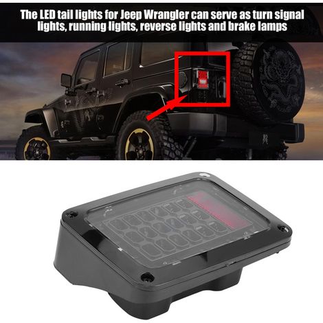 Paar LED-Rückleuchten mit Bremslicht für Jeep Wrangler JK 07-16 USA, helle Glühbirnen, Doppelset, kompatibel. (1/5)
