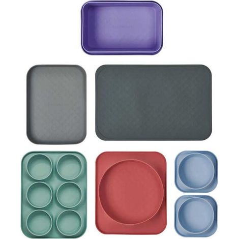 Ensemble d'ustensiles de pâtisserie Aster silicone aluminium 7 outils (1/3)