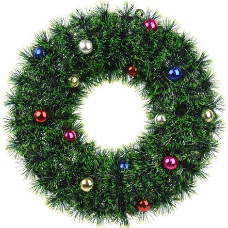 Ghirlanda con 15 palline di natale in plastica D 29 cm verde Peraga Christmas
