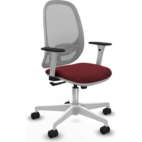 Siège de bureau piqueras y crespo Cilanco gris maille et cuir (1/2)