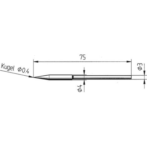 Ersa 212 BD LF Panne de fer à souder forme de crayon Taille de la panne 0.4 mm Contenu 1 pc(s) (1/2)