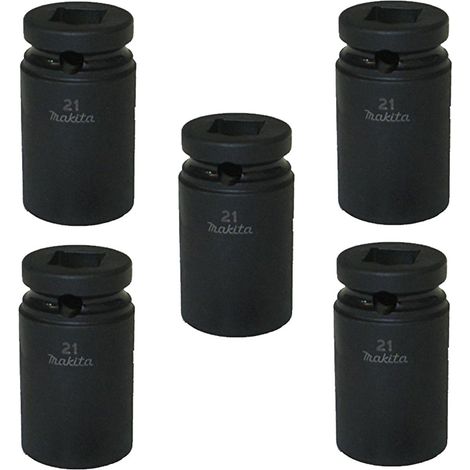 5 x Makita 134833-2 1/2"" 21mm Scaffolders Impact Socket 52mm Long Retaining Pin (1/3)