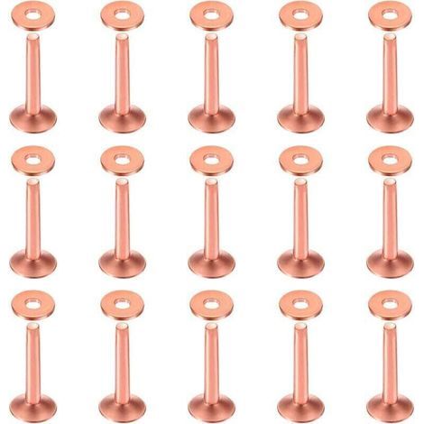 Pair Lot de 50 rivets et fraises en cuivre de 10 × 3,3 × 19 mm pour ceintures, portefeuilles, colliers, produits en cuir, loisirs créatifs