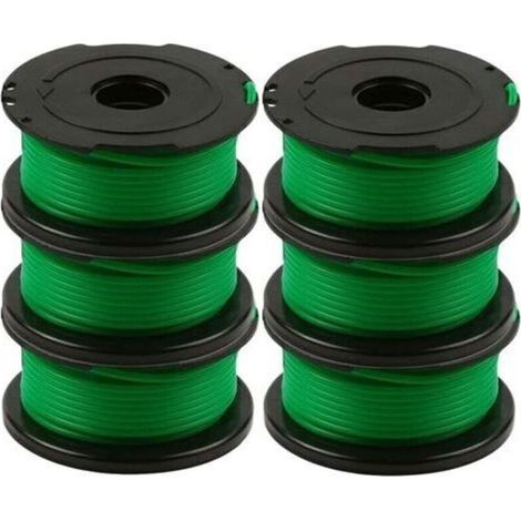 6er-Pack Fadenspulen für Black and Decker GL7033, GL8033, GL9035, 6 m, DEBUNS