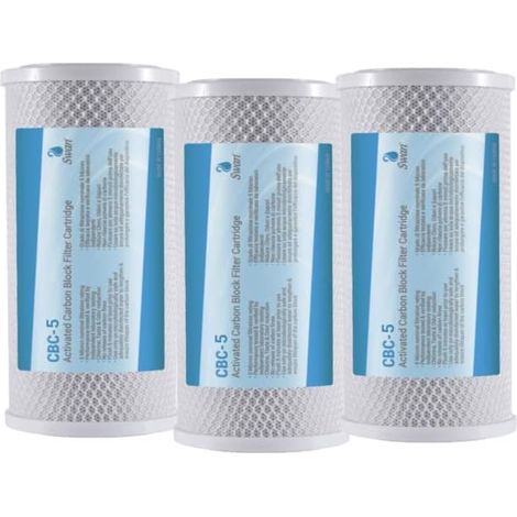 Carbon Block CTO 5" 5 microns Filtre à eau pour systèmes d'osmose inverse pour tasse de filtre standard (1/5)